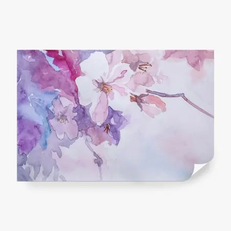 Fototapete zarte aquarellblumen – Pixers®