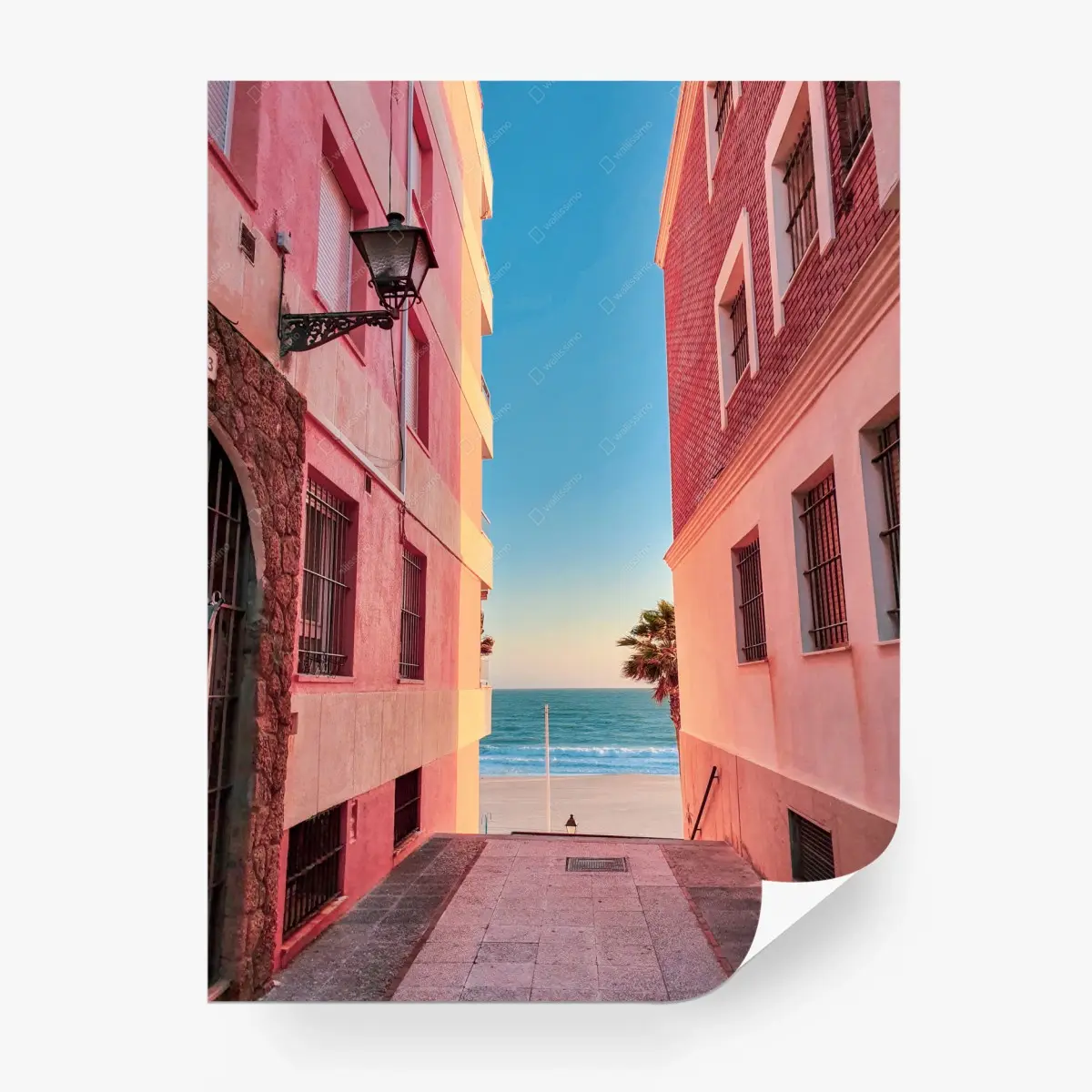 Fototapete sonnige gasse zum meer – Pixers®