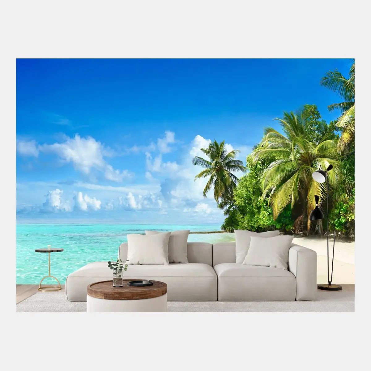 Fototapete tropischer strand auf den Malediven – Pixers®