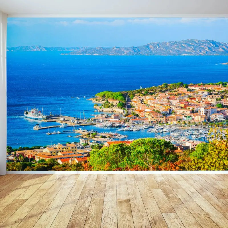 Fototapete sonniges mediterranes hafenstädtchen