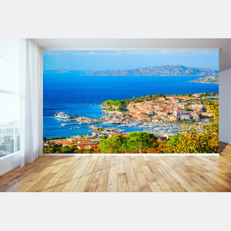 Fototapete sonniges mediterranes hafenstädtchen – Pixers®