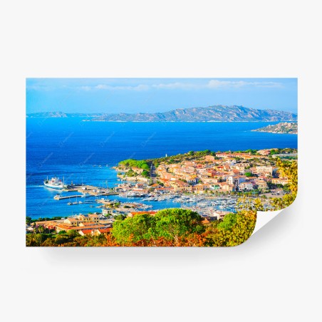 Fototapete sonniges mediterranes hafenstädtchen – Pixers®