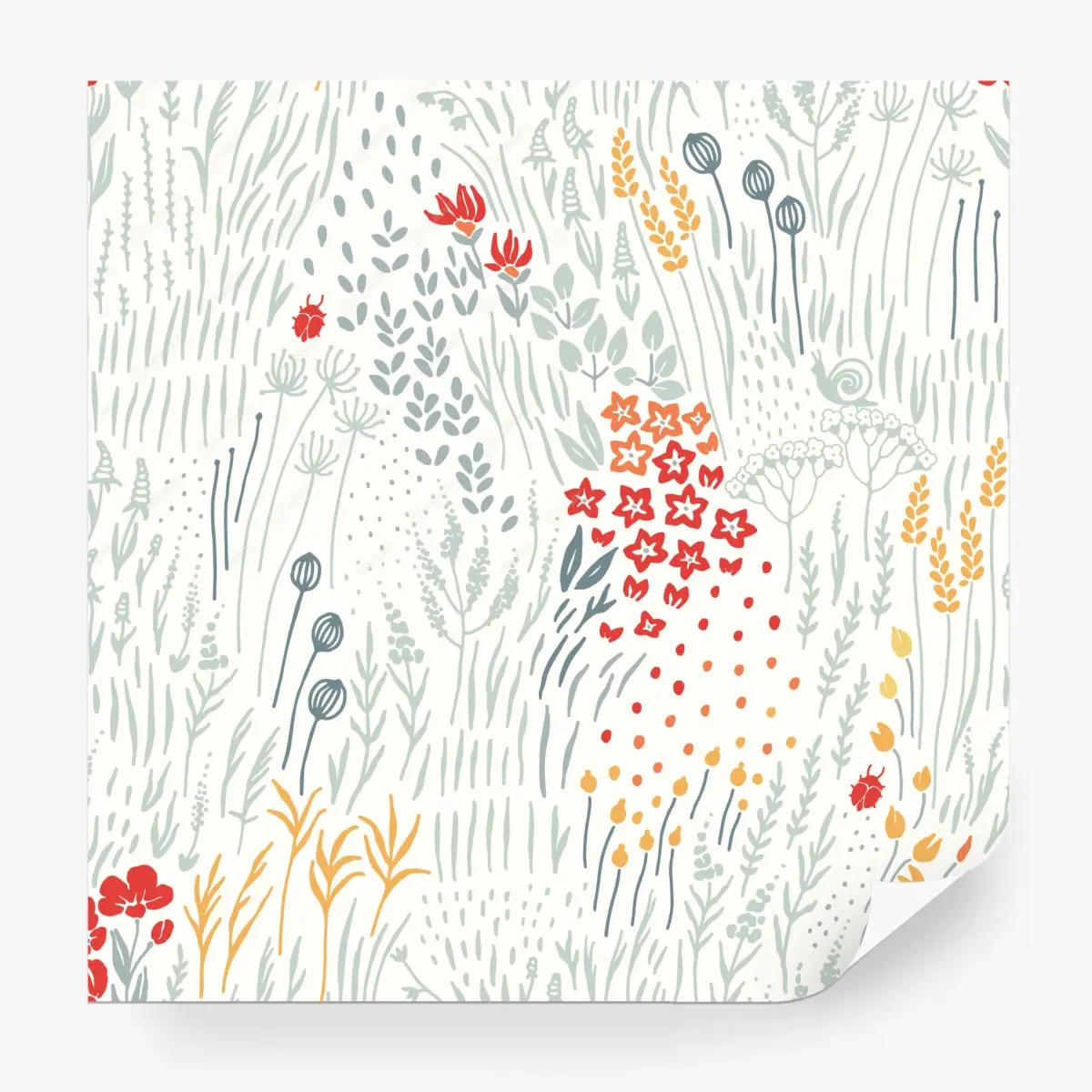 Fototapete zarte wiese mit wildblumen – Pixers®