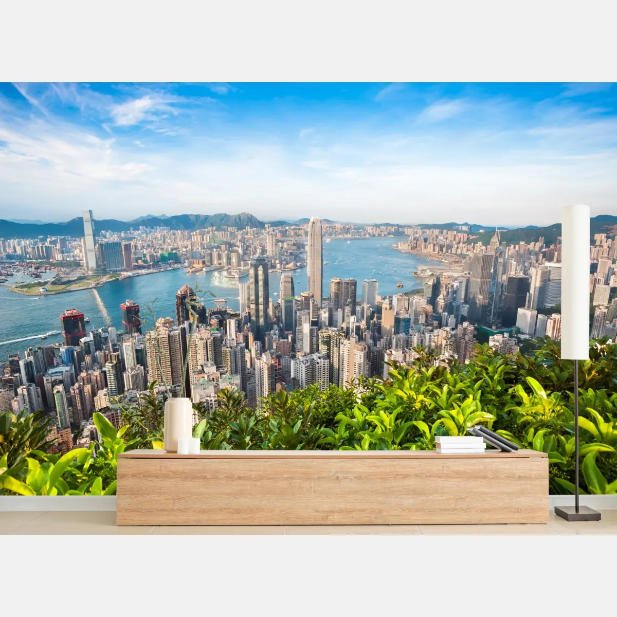 Fototapete Hongkong skyline vom Victoria Peak – Pixers®