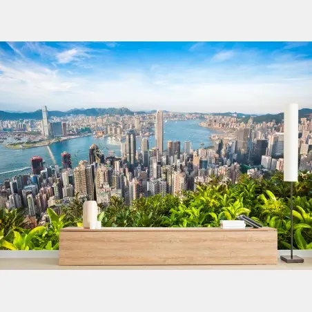 Fototapete Hongkong skyline vom Victoria Peak – Pixers®