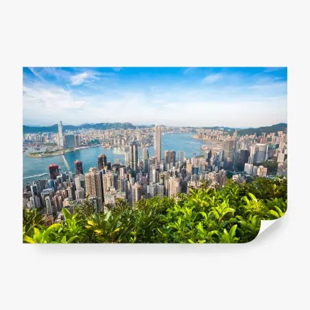 Fototapete Hongkong skyline vom Victoria Peak – Pixers®