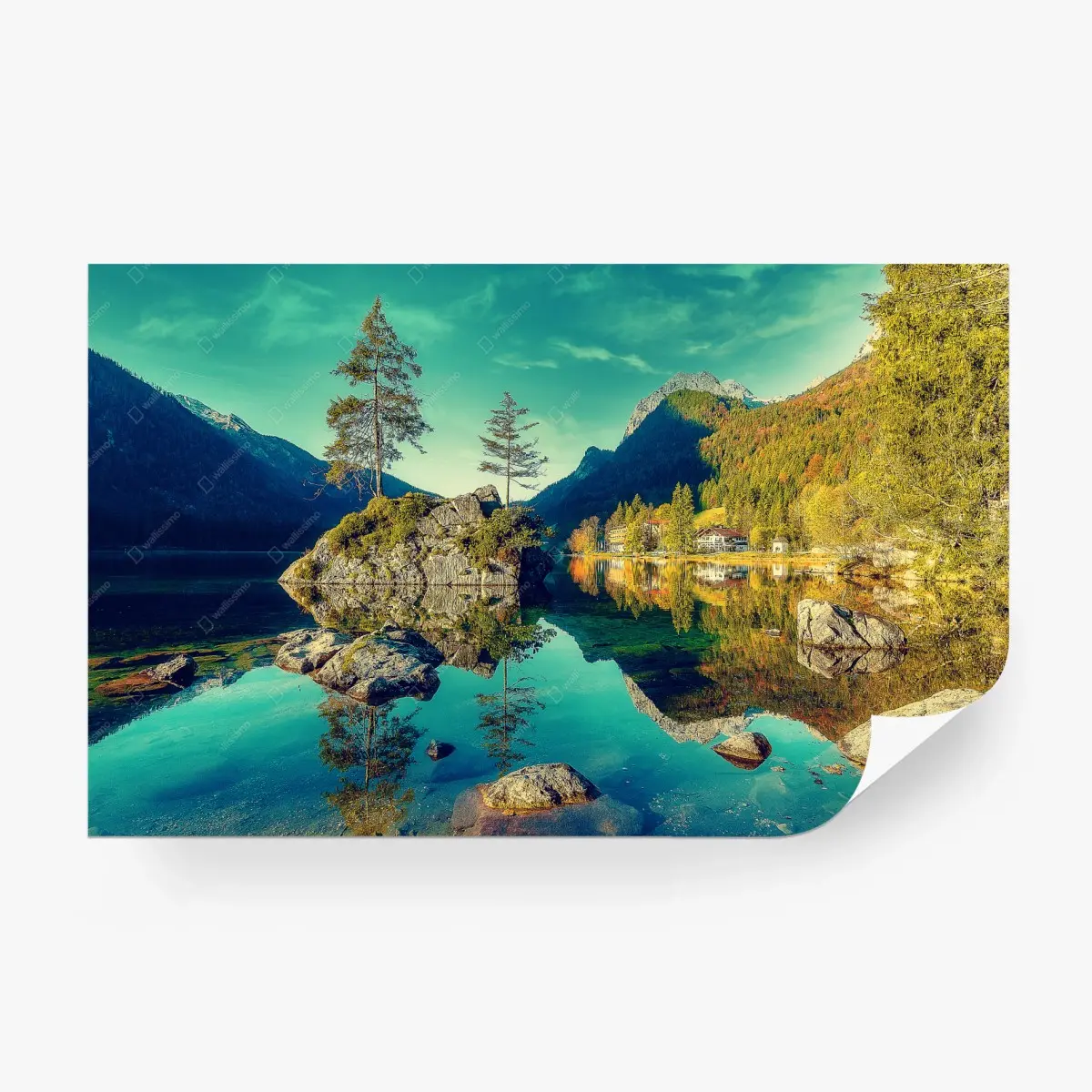 Fototapete Hintersee alpensee mit spiegelung – Pixers®