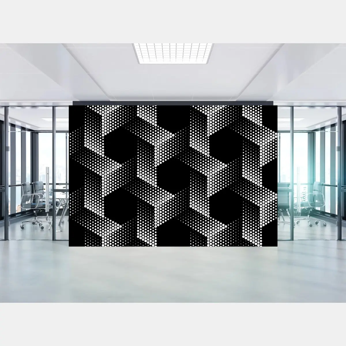 Fototapete geometrisches rastermuster mit sechsecken – Pixers®