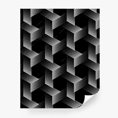 Fototapete geometrisches rastermuster mit sechsecken – Pixers®