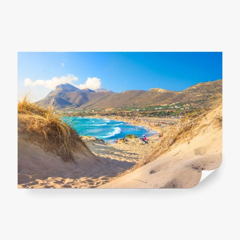 Fototapete türkises meer und sanddünen