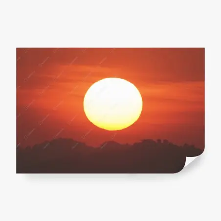 Fototapete goldener sonnenuntergang über wolkenhorizont – Pixers®