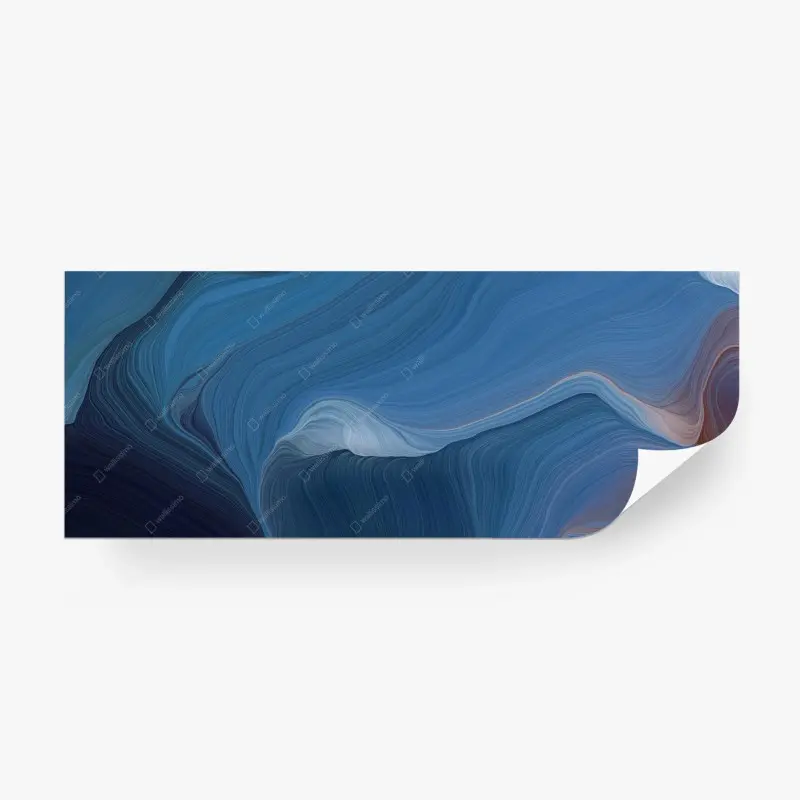 Fototapete blauer fluss abstraktes wandbild