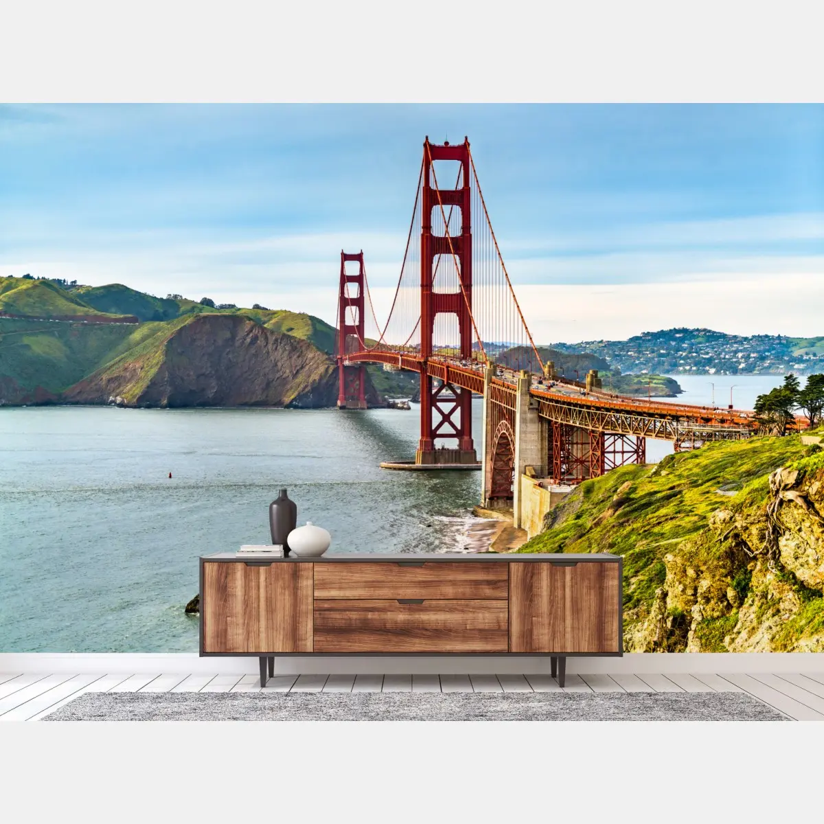 Fototapete panorama der Golden Gate Bridge in San Francisco – Pixers®
