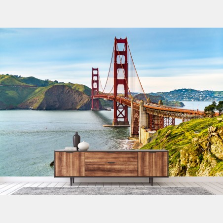 Fototapete panorama der Golden Gate Bridge in San Francisco – Pixers®