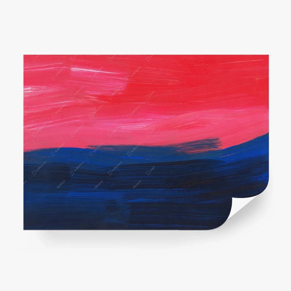 Fototapete leuchtender rosa-blauer abstrakter horizont – Pixers®