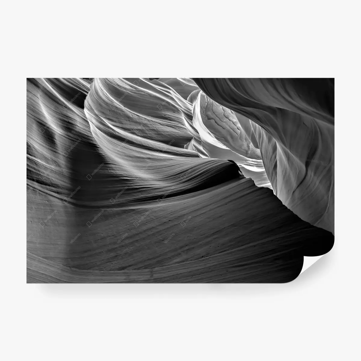 Fototapete monochrome schluchtenformen – Pixers®