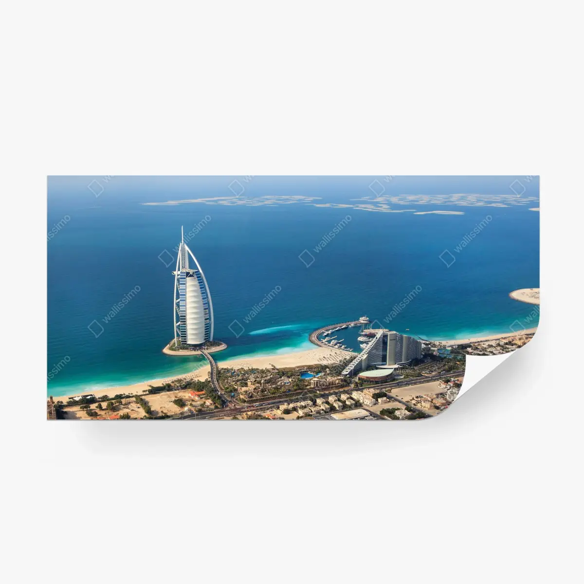 Fototapete Dubai Burj Al Arab über türkisfarbenem meer – Pixers®
