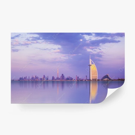 Fototapete Dubai skyline bei dämmerung – Pixers®