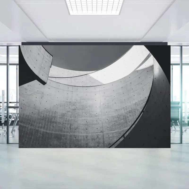 Fototapete geschwungene beton-spiraltreppe