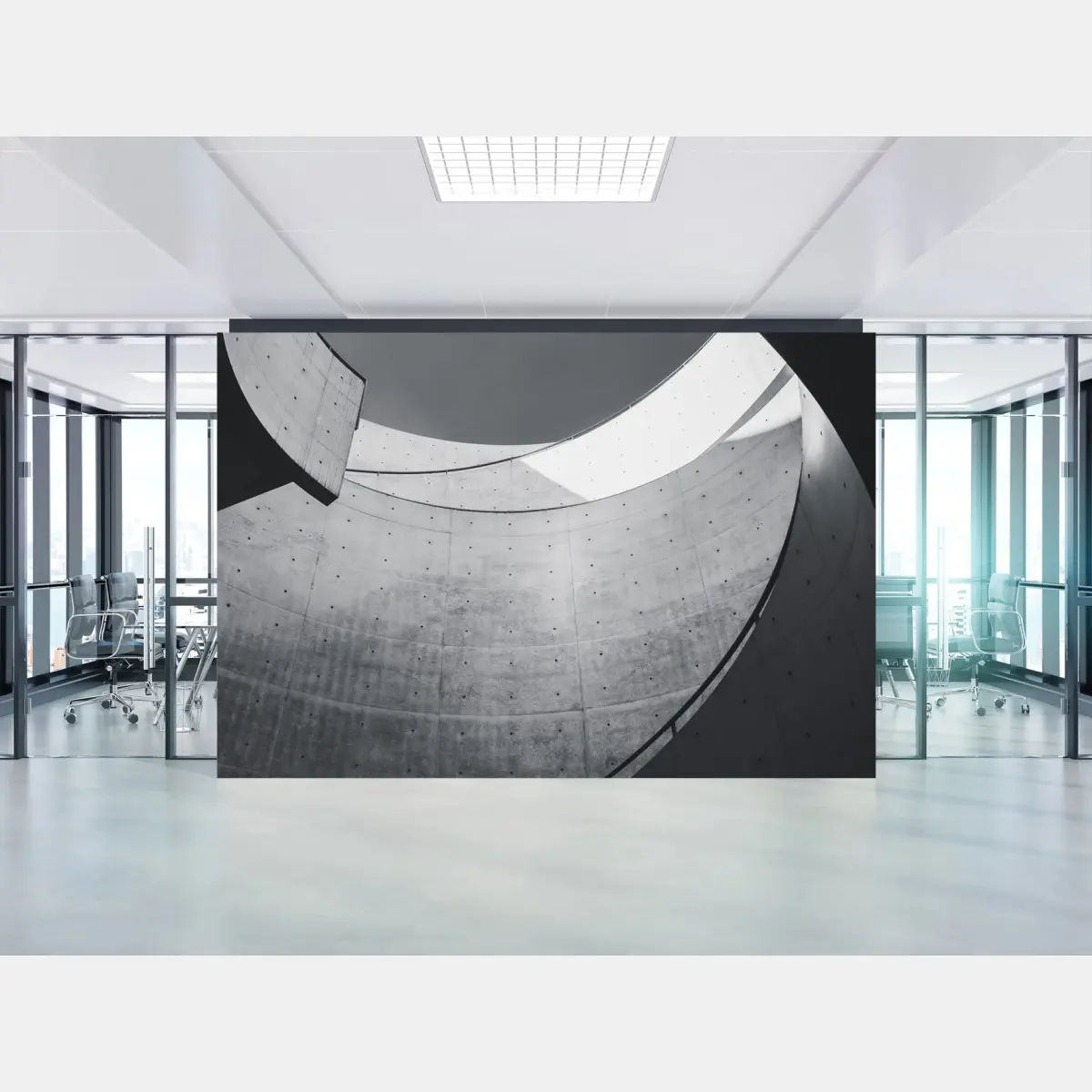 Fototapete geschwungene beton-spiraltreppe – Pixers®