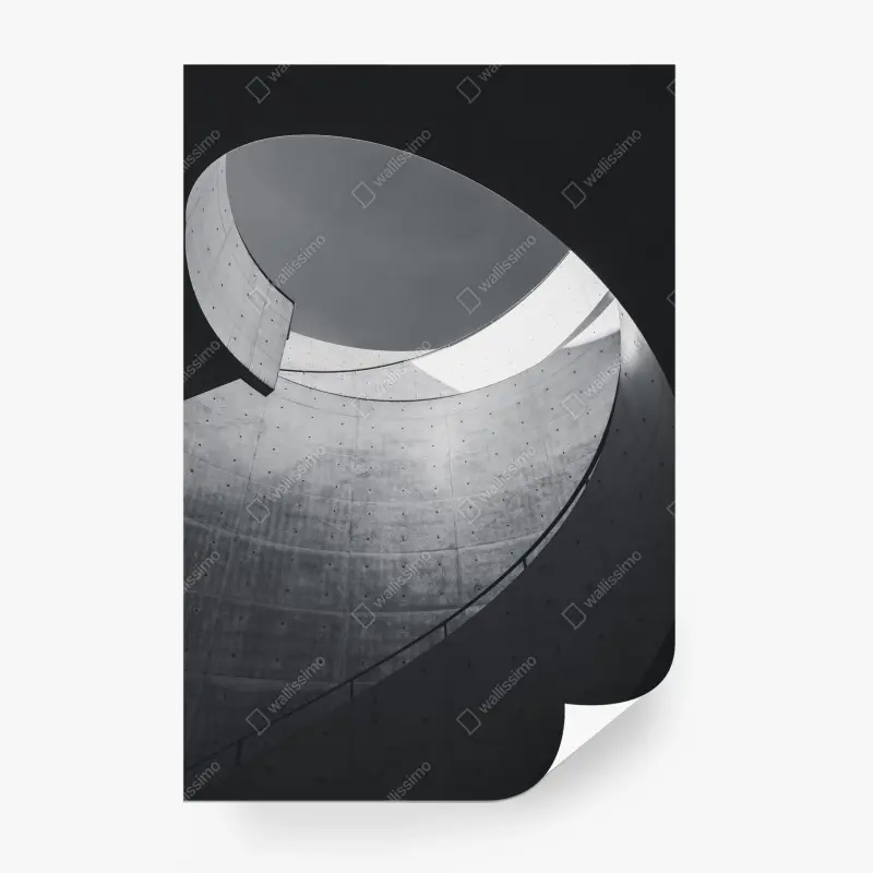 Fototapete geschwungene beton-spiraltreppe
