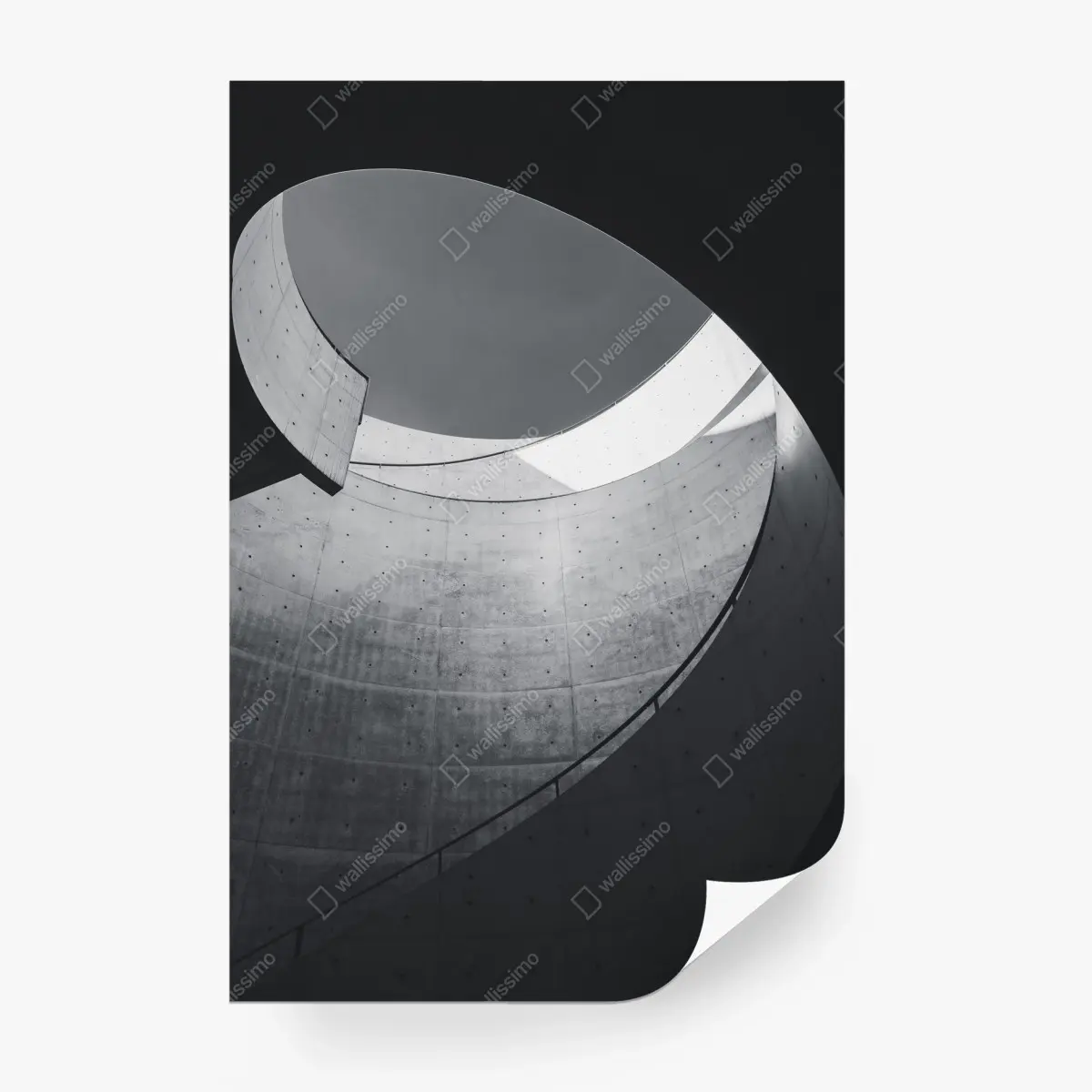 Fototapete geschwungene beton-spiraltreppe – Pixers®