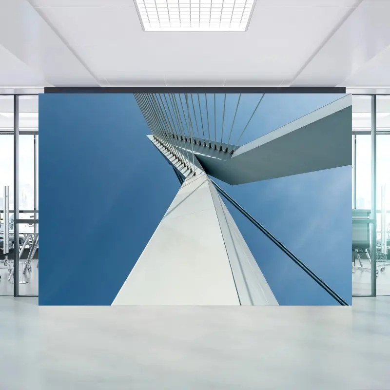 Fototapete aufsteigende linien: moderner brückenpylon