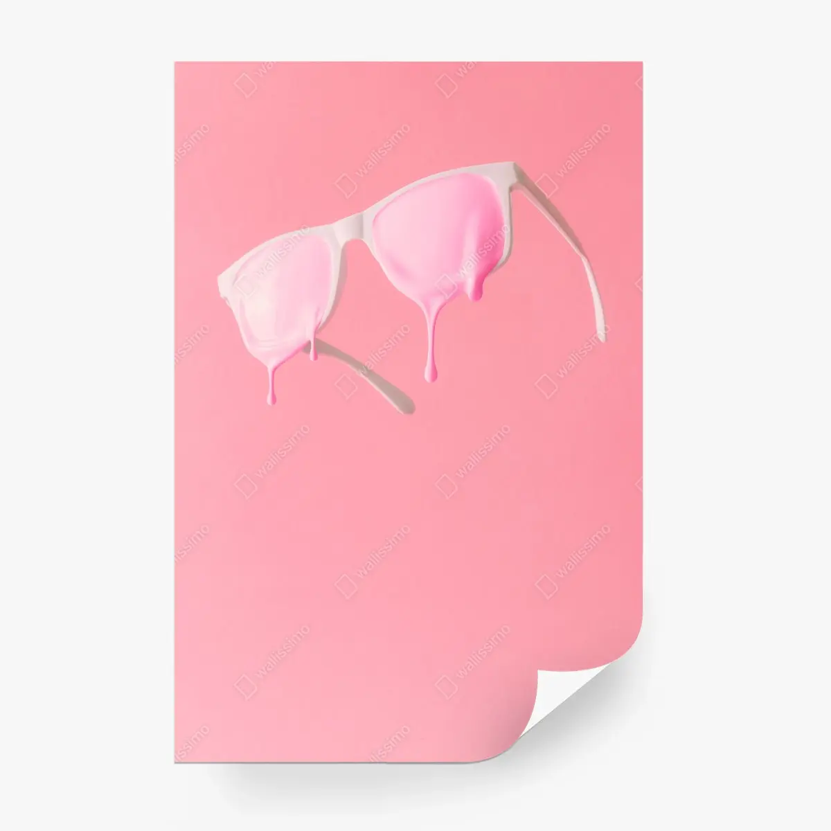 Fototapete schmelzende rosa sonnenbrille – Pixers®