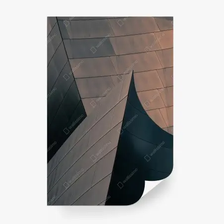Fototapete geometrische architekturformen aus metall – Pixers®