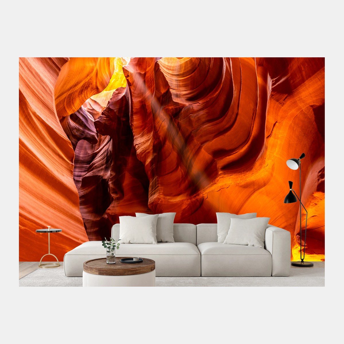 Fototapete Antelope Canyon licht und geschwungene sandsteinformen – Pixers®
