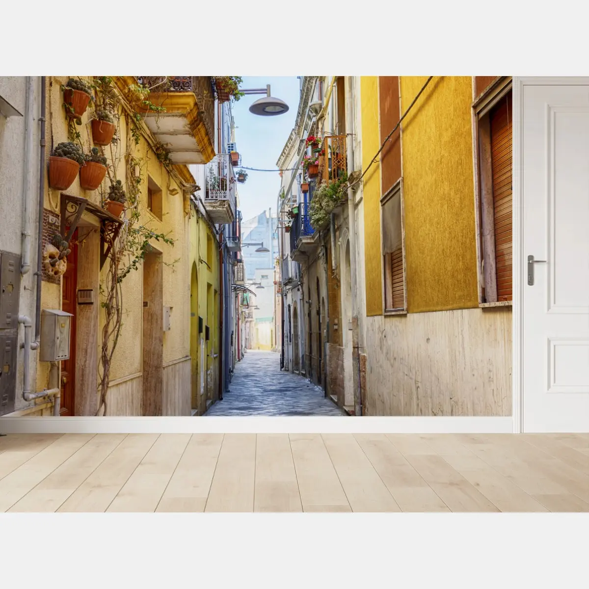 Fototapete sonnige gasse in Brindisi – Pixers®