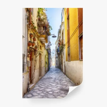 Fototapete sonnige gasse in Brindisi – Pixers®