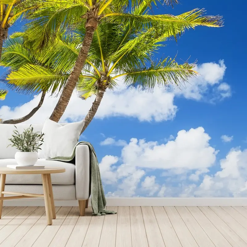 Fototapete tropischer palmstrand in Punta Cana