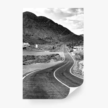 Fototapete gewundene straße durch die berge – Pixers®