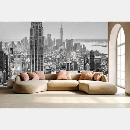 Fototapete zeitlose New York skyline mit Empire State Building – Pixers®