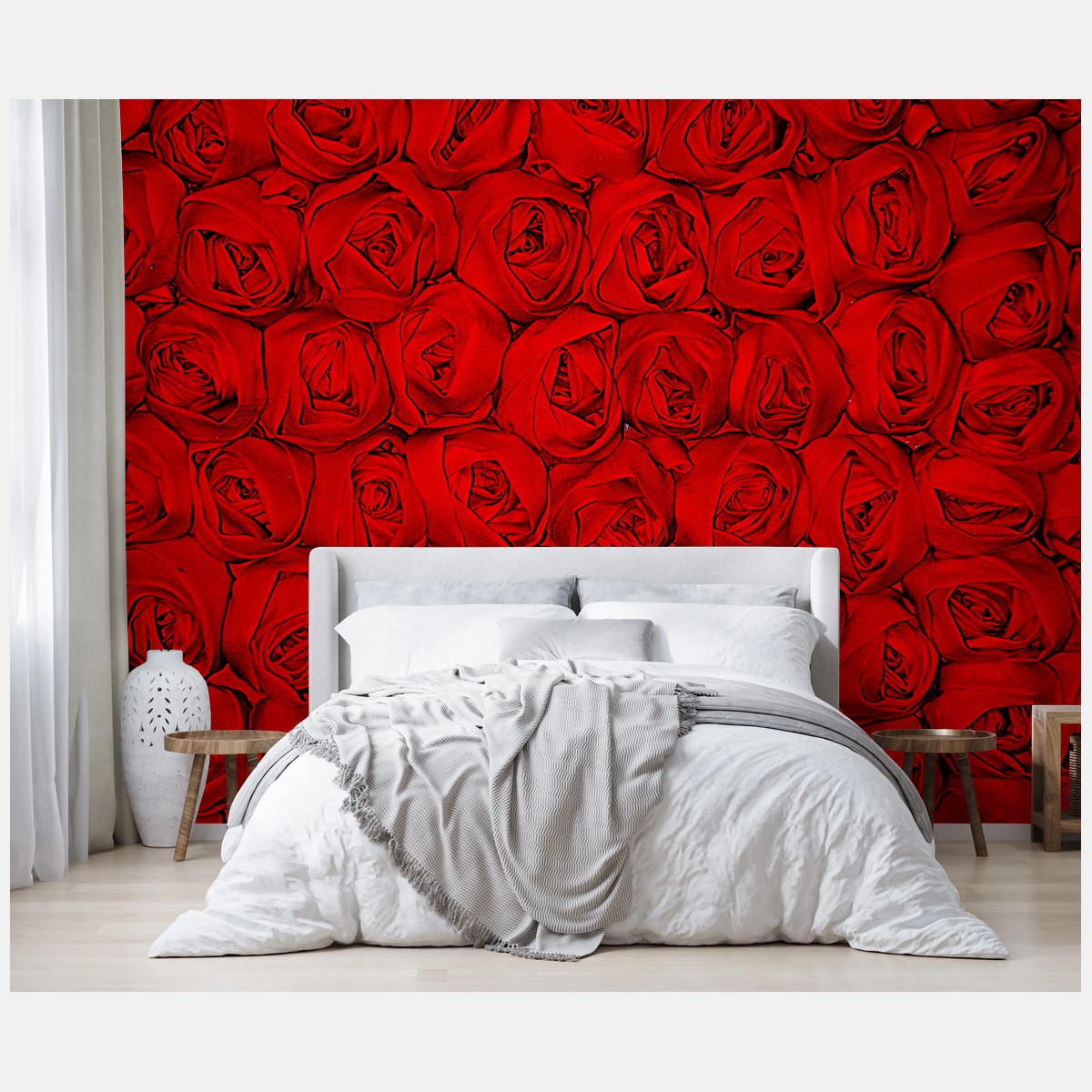 Fototapete endlose rote rosen – Pixers®