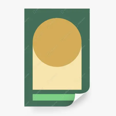 Fototapete goldene sonne über geometrischem block – Pixers®