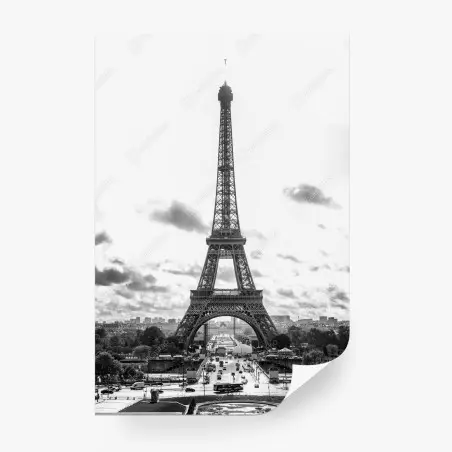 Fototapete Paris Eiffelturm in monochrom – Pixers®