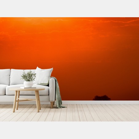 Fototapete goldener sonnenuntergang über ruhigem see – Pixers®