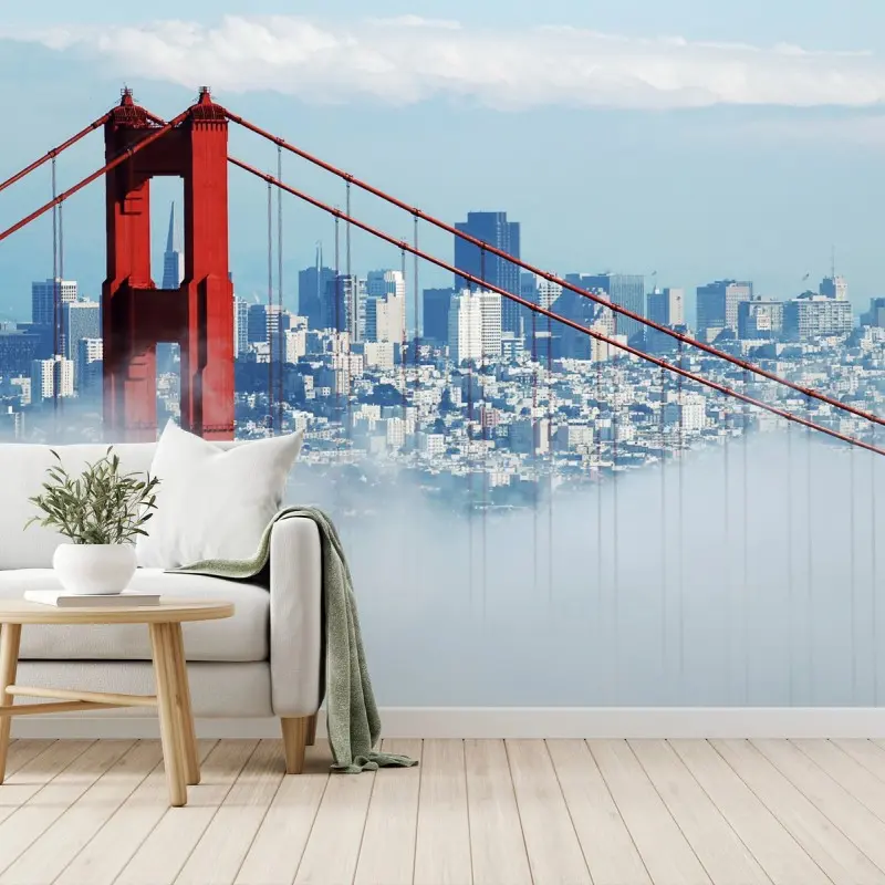 Fototapete Golden Gate im nebel über San Francisco