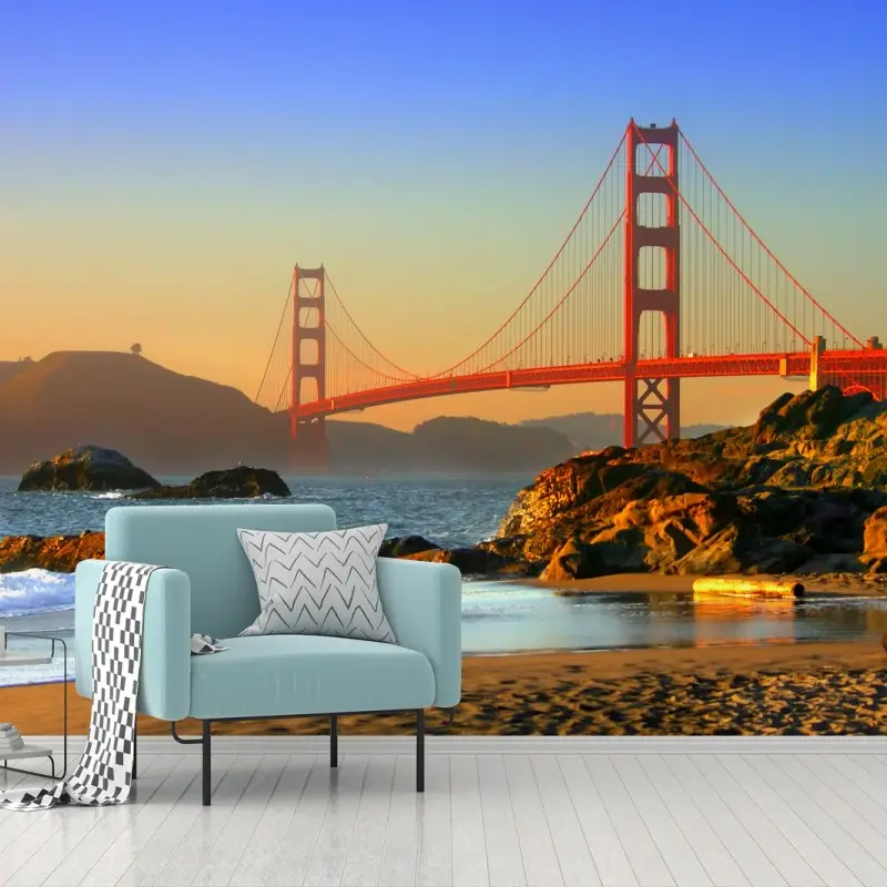 Fototapete brücke Golden Gate bei sonnenuntergang