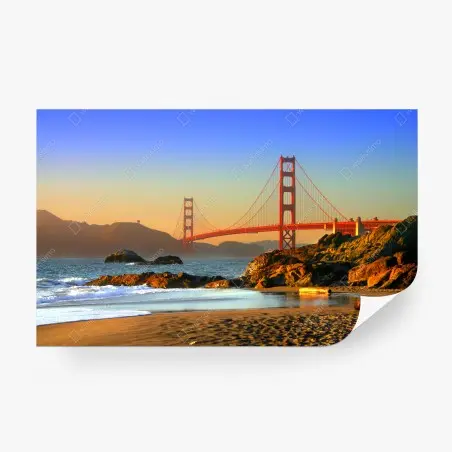 Fototapete brücke Golden Gate bei sonnenuntergang – Pixers®