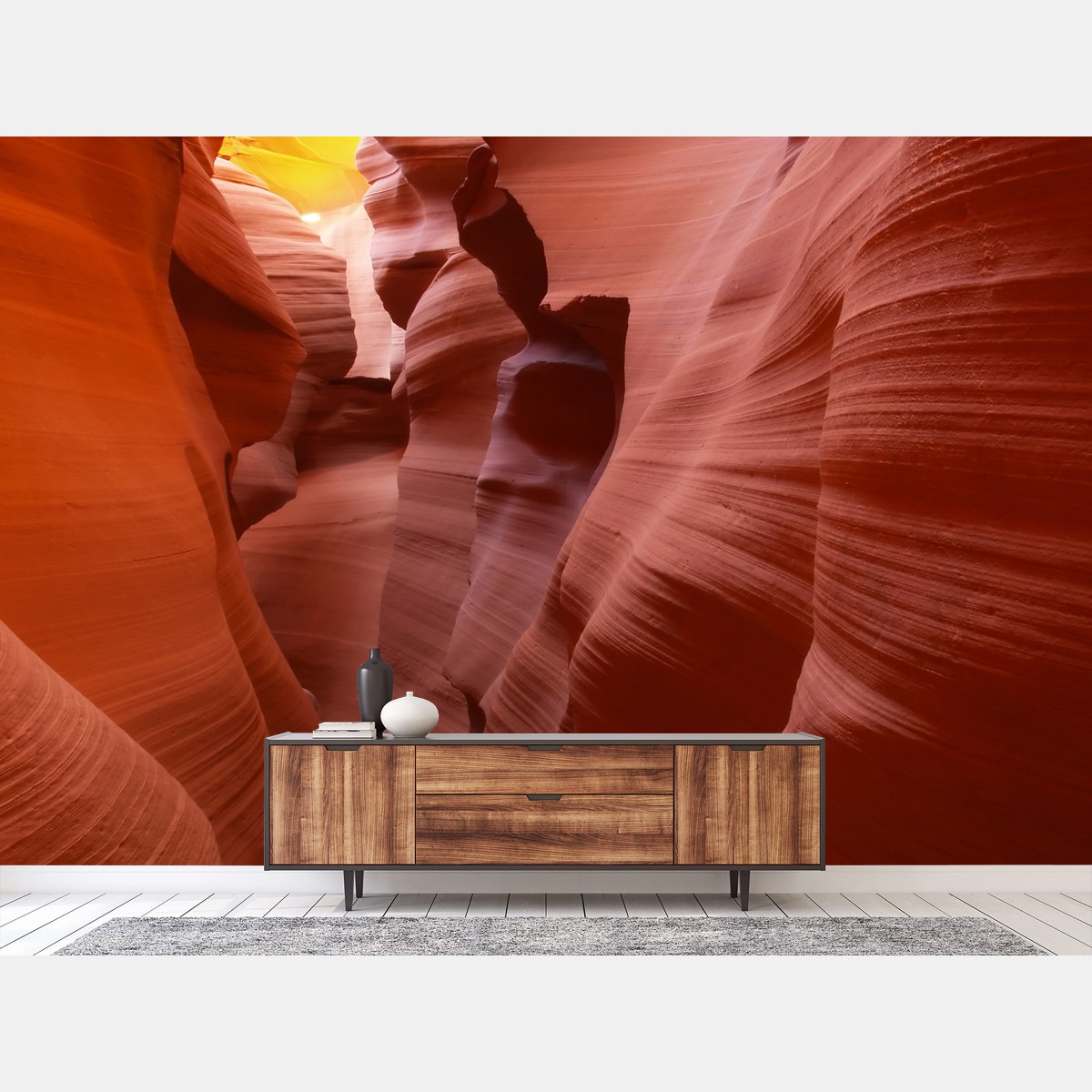 Fototapete sonnenbeleuchtete sandsteinschlucht – Pixers®