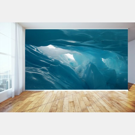 Fototapete ruhige blaue gletschereishöhle – Pixers®