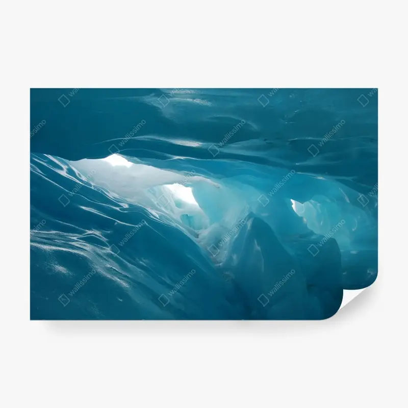 Fototapete ruhige blaue gletschereishöhle