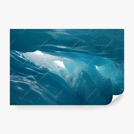Fototapete ruhige blaue gletschereishöhle – Pixers®