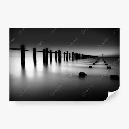 Fototapete endlose mole in schwarzweiß – Pixers®