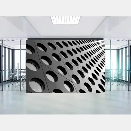 Fototapete geometrische perforierte fassade – Pixers®