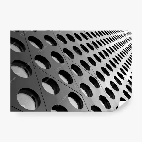 Fototapete geometrische perforierte fassade – Pixers®