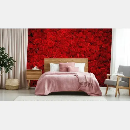 Fototapete meer aus roten rosen – Pixers®